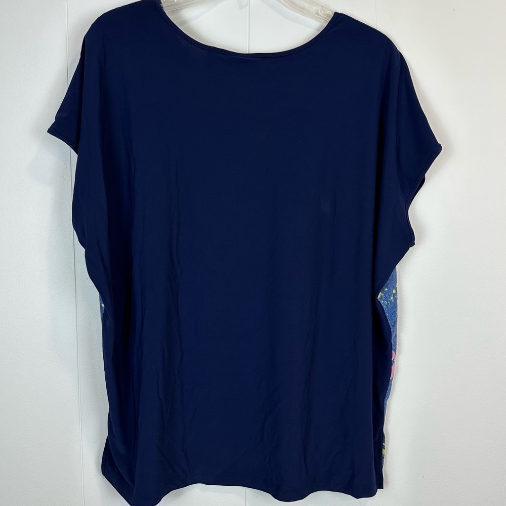 Retro 80’s Paint Splatter Mixed Media Top Women’s Size S - Picture 6 of 9